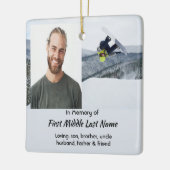 Ornement En Céramique Christian Memorial Keepsake Snowboarding Winter (Gauche)