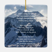 Ornement En Céramique Christian Mountains Alpine Memorial Keepsake (Dos)