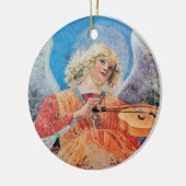 Ornement En Céramique CHRISTMAS ANGEL Blue Sapphire (Gauche)