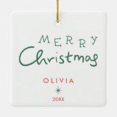 Ornement En Céramique Christmas Cute (Dos)