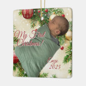 Ornement En Céramique Christmas Design (Gauche)