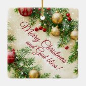 Ornement En Céramique Christmas Design (Dos)