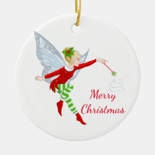 Ornement En Céramique Christmas Fairy Ornament