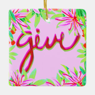 Ornement En Céramique Christmas Foliage - Give