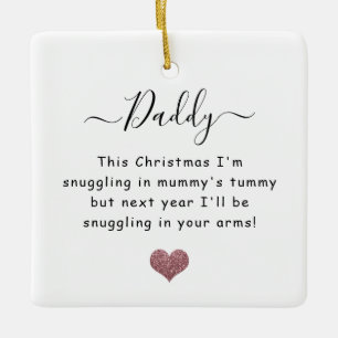 Ornement En Céramique Christmas from the bump dad to be