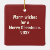 Ornement En Céramique Christmas Hot Chocolate Snowman (Dos)