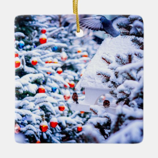 Ornement En Céramique Christmas Idyll éblouissant (Devant)