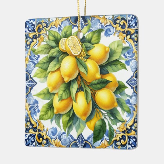 Ornement En Céramique Christmas Italian Lemons Ornament (Gauche)