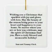 Ornement En Céramique Christmas Lamb Ornament (Dos)