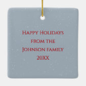 Ornement En Céramique Christmas Moose With Holiday Lights (Dos)