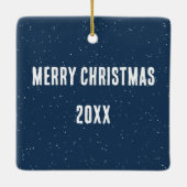 Ornement En Céramique Christmas Snowmen and Snowflakes Quilt Pattern (Dos)