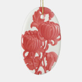 Ornement En Céramique Chrysanthème rose (Droite)