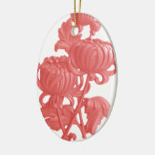 Ornement En Céramique Chrysanthème rose (Gauche)