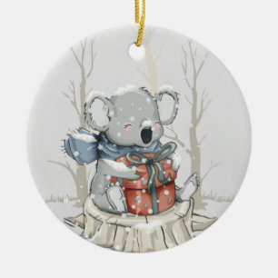 Ornement en céramique Chute de neige de koala mign