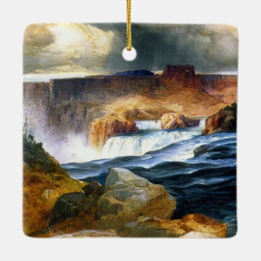 Ornement En Céramique Chutes Shoshone, Rivière Snake, Idaho (Dos)