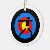 Ornement En Céramique Cible et Archer de tir à l'arc (Gauche)