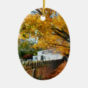 Ornement En Céramique Cimetière en automne