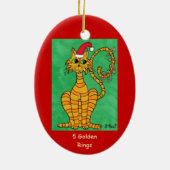 Ornement En Céramique Cinq anneaux d'or (Dos)