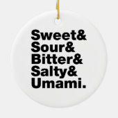 Ornement En Céramique Cinq saveurs de base (Dos)