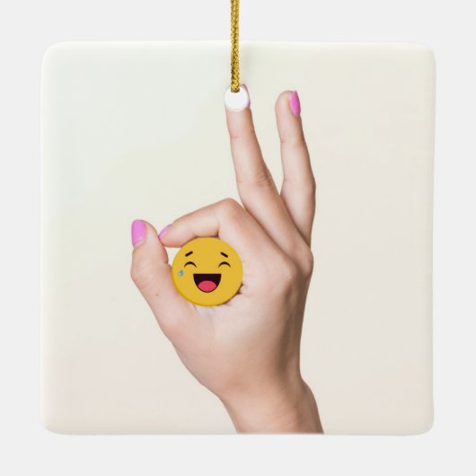 Ornement En Céramique Circle Game Ok Vous A Obtenu (Dos)