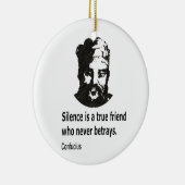 Ornement En Céramique Citation De Confucius (Droite)