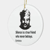 Ornement En Céramique Citation De Confucius (Gauche)