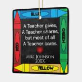 Ornement En Céramique Citation de l'enseignant #4- Personnaliser l'ornem (Gauche)