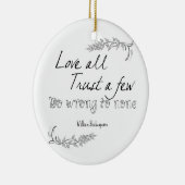 Ornement En Céramique Citation de Shakespeare (Droite)