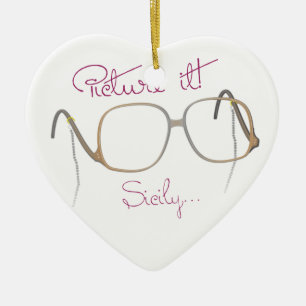 Ornement En Céramique Citation de Sofia - les filles d'or - B