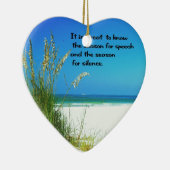 Ornement En Céramique Citation inspirée les bruits du silence (Droite)