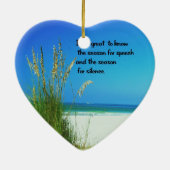 Ornement En Céramique Citation inspirée les bruits du silence (Dos)