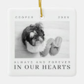 Ornement En Céramique Citation Pet Memorial Simple Modern Chic Photo (Devant)