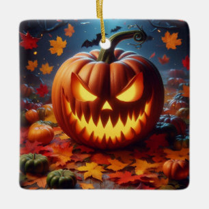 Ornement En Céramique citrouille/Halloween/chauve-souris éffrayant