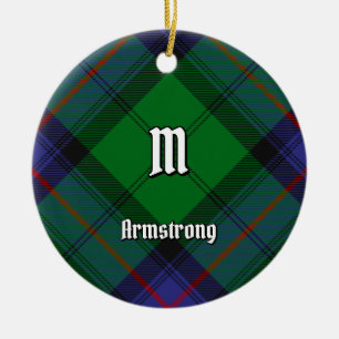 Ornement en céramique Clan Armstrong Tartan