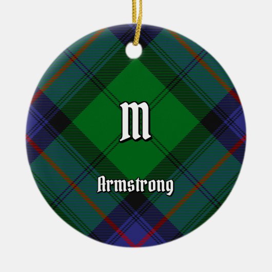 Ornement en céramique Clan Armstrong Tartan (Devant)