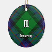 Ornement en céramique Clan Armstrong Tartan (Gauche)