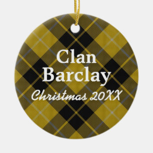 Ornement En Céramique Clan Barclay Scottish Dress Tartan