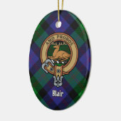Ornement en céramique Clan Blair Crest (Gauche)