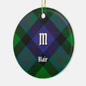 Ornement en céramique Clan Blair Tartan (Gauche)
