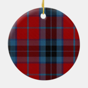 Ornement En Céramique Clan bleu et rouge MacTavish Tartan