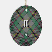 Ornement en céramique Clan Craig Tartan (Droite)