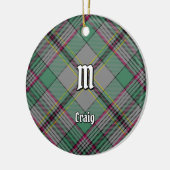 Ornement en céramique Clan Craig Tartan (Gauche)