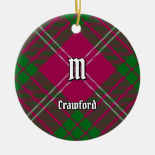 Ornement en céramique Clan Crawford Tartan