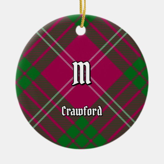 Ornement en céramique Clan Crawford Tartan (Devant)