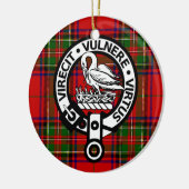 Ornement En Céramique Clan écossais Stuart Tartan et Crest (Gauche)