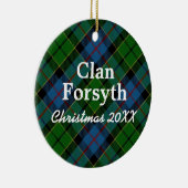 Ornement En Céramique Clan Forsyth Scottish Tartan (Droite)