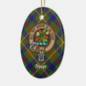 Ornement en céramique Clan Fraser Crest (Gauche)