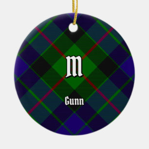 Ornement en céramique Clan Gunn Tartan
