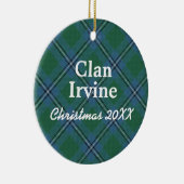 Ornement En Céramique Clan Irvine Scottish Tartan (Droite)