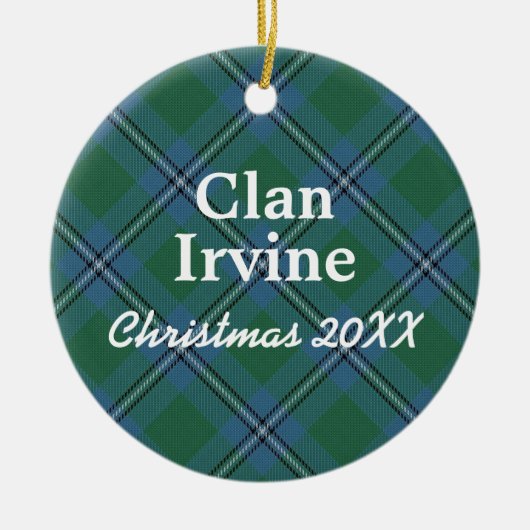Ornement En Céramique Clan Irvine Scottish Tartan (Devant)